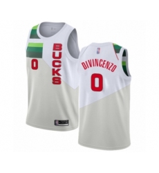 Men's Milwaukee Bucks #0 Donte DiVincenzo White Swingman Jersey - Earned Edition