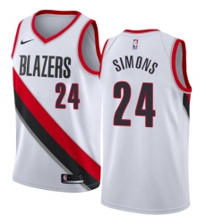 Women's Nike Portland Trail Blazers #24 Anfernee Simons Swingman White NBA Jersey - Association Edition