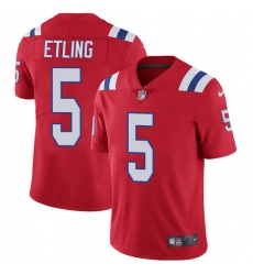Youth Nike New England Patriots #5 Danny Etling Red Alternate Vapor Untouchable Limited Player NFL Jersey