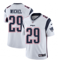 Men's Nike New England Patriots #29 Sony Michel White Vapor Untouchable Limited Player NFL Jersey