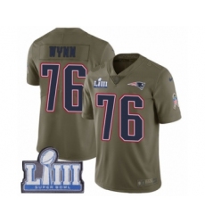Youth Nike New England Patriots #76 Isaiah Wynn Limited Olive 2017 Salute to Service Super Bowl LIII Bound NFL Jersey