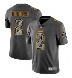 Men's Nike Pittsburgh Steelers #2 Mason Rudolph Gray Static Vapor Untouchable Limited NFL Jersey