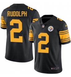 Men's Nike Pittsburgh Steelers #2 Mason Rudolph Limited Black Rush Vapor Untouchable NFL Jersey