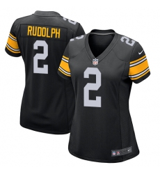 Women's Nike Pittsburgh Steelers #2 Mason Rudolph Game Black Alternate NFL Jersey