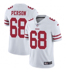 Youth Nike San Francisco 49ers #68 Mike Person White Vapor Untouchable Elite Player NFL Jersey