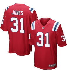 Men's Nike New England Patriots #31 Jonathan Jones Game Red Alternate NFL Jersey