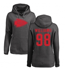 NFL Women's Nike Kansas City Chiefs #98 Xavier Williams Ash One Color Pullover Hood