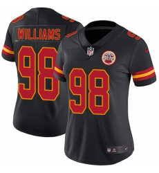 Women's Nike Kansas City Chiefs #98 Xavier Williams Limited Black Rush Vapor Untouchable NFL Jers