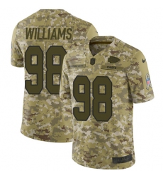 Youth Nike Kansas City Chiefs #98 Xavier Williams Limited Camo 2018 Salute to Service NFL Jersey