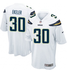 Men's Nike Los Angeles Chargers #30 Austin Ekeler Game White NFL Jersey
