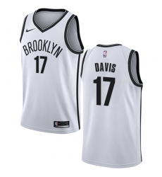 Women's Nike Brooklyn Nets #17 Ed Davis Swingman White NBA Jersey - Association Edition