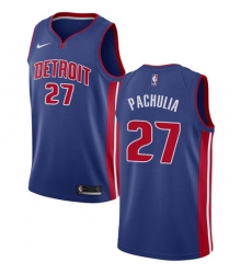Youth Nike Detroit Pistons #27 Zaza Pachulia Swingman Royal Blue NBA Jersey - Icon Edition