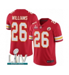 Youth Kansas City Chiefs #26 Damien Williams Red Team Color Vapor Untouchable Limited Player Super Bowl LIV Bound Football Jersey