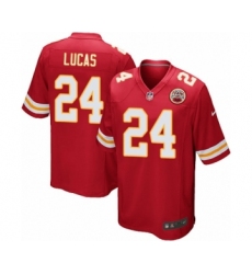 Men's Nike Kansas City Chiefs #24 Jordan Lucas Game Red Team Color NFL Jersey