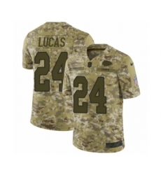 Men's Nike Kansas City Chiefs #24 Jordan Lucas Limited Camo 2018 Salute to Service NFL Jersey