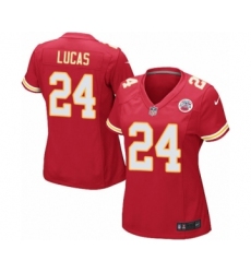 Women's Nike Kansas City Chiefs #24 Jordan Lucas Game Red Team Color NFL Jersey