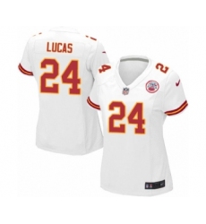 Women's Nike Kansas City Chiefs #24 Jordan Lucas Game White NFL Jersey