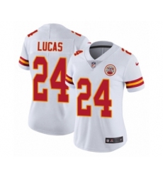Women's Nike Kansas City Chiefs #24 Jordan Lucas White Vapor Untouchable Elite Player NFL Jersey