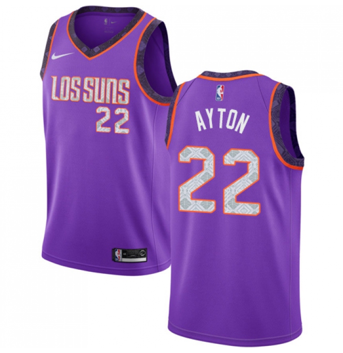 Women's Nike Phoenix Suns #22 Deandre Ayton Swingman Purple NBA Jersey - 2018  19 City Edition