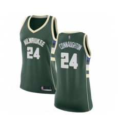 Women's Milwaukee Bucks #24 Pat Connaughton Swingman Green Basketball Jersey - Icon Edition