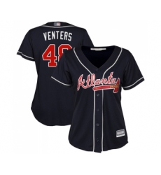 Women's Atlanta Braves #48 Jonny Venters Replica Blue Alternate Road Cool Base Baseball Jersey