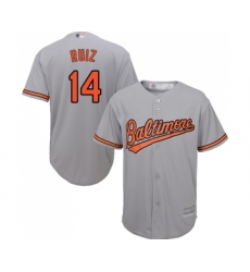Youth Baltimore Orioles #14 Rio Ruiz Replica Grey Road Cool Base Baseball Jersey