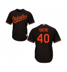 Youth Baltimore Orioles #40 Jesus Sucre Replica Black Alternate Cool Base Baseball Jersey