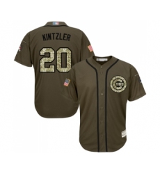 Men's Chicago Cubs #20 Brandon Kintzler Authentic Green Salute to Service Baseball Jersey