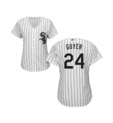 Women's Chicago White Sox #24 Brandon Guyer Replica White Home Cool Base Baseball Jersey