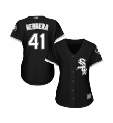 Women's Chicago White Sox #41 Kelvin Herrera Replica Black Alternate Home Cool Base Baseball Jersey