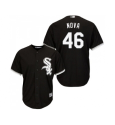 Youth Chicago White Sox #46 Ivan Nova Replica Black Alternate Home Cool Base Baseball Jersey