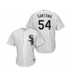 Men's Chicago White Sox #54 Ervin Santana Replica White Home Cool Base Baseball Jersey