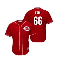 Youth Cincinnati Reds #66 Yasiel Puig Replica Red Alternate Cool Base Baseball Jersey