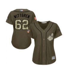 Women's Cleveland Indians #62 Nick Wittgren Authentic Green Salute to Service Baseball Jersey