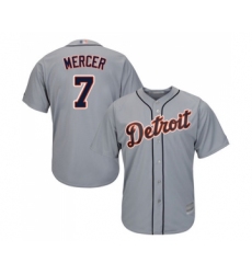 Youth Detroit Tigers #7 Jordy Mercer Replica Grey Road Cool Base Baseball Jersey