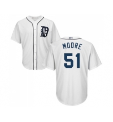 Youth Detroit Tigers #51 Matt Moore Replica White Home Cool Base Baseball Jersey
