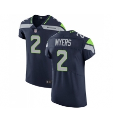 Men's Seattle Seahawks #2 Jason Myers Navy Blue Team Color Vapor Untouchable Elite Player Football Jersey