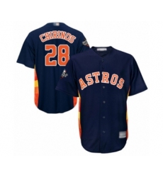 Youth Houston Astros #28 Robinson Chirinos Authentic Navy Blue Alternate Cool Base 2019 World Series Bound Baseball Jersey