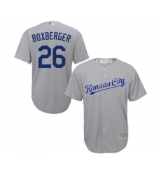 Youth Kansas City Royals #26 Brad Boxberger Replica Grey Road Cool Base Baseball Jersey