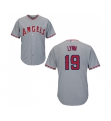 Youth Los Angeles Angels of Anaheim #19 Fred Lynn Replica Grey Road Cool Base Baseball Jersey