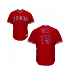 Youth Los Angeles Angels of Anaheim #19 Fred Lynn Replica Red Alternate Cool Base Baseball Jersey