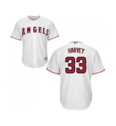 Youth Los Angeles Angels of Anaheim #33 Matt Harvey Replica White Home Cool Base Baseball Jersey