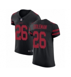 Men's San Francisco 49ers #26 Tevin Coleman Black Alternate Vapor Untouchable Elite Player Football Jersey