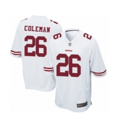 Men's San Francisco 49ers #26 Tevin Coleman Game White Football Jersey