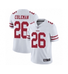 Men's San Francisco 49ers #26 Tevin Coleman White Vapor Untouchable Limited Player Football Jersey