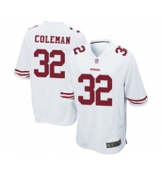 Men's San Francisco 49ers #32 Tevin Coleman Game White Football Jersey