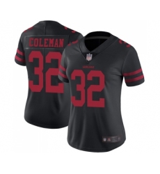 Women's San Francisco 49ers #32 Tevin Coleman Black Vapor Untouchable Limited Player Football Jersey