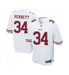 Men's San Francisco 49ers #34 Jason Verrett Game White Football Jersey