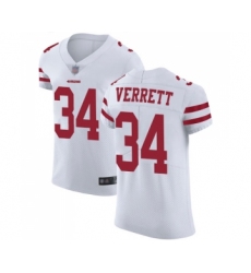 Men's San Francisco 49ers #34 Jason Verrett White Vapor Untouchable Elite Player Football Jersey