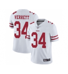 Men's San Francisco 49ers #34 Jason Verrett White Vapor Untouchable Limited Player Football Jersey